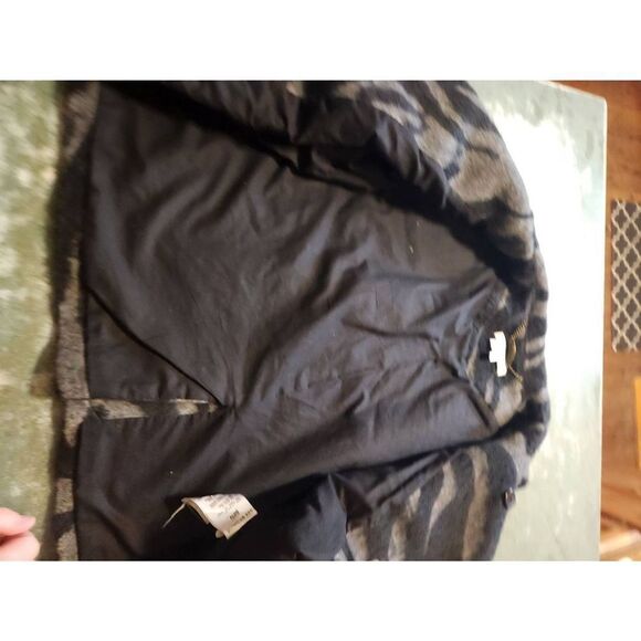 See by Chloe zebra stripe wool blend coat size 8 - Picture 2 of 5